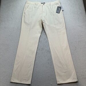 Reyn Spooner Po'Aono Pants Men's Size 38X32 Cream Cotton Chino NWT